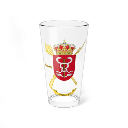 Coat of Arms of the 1st Spanish Army Health Services Group (Spain) (Coat of Arms) Pint Glass 16oz 16oz - Go Mug Yourself