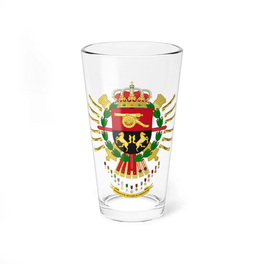 Coat of Arms of the 20th Field Artillery Regiment (Spain) (Coat of Arms) Pint Glass 16oz 16oz - Go Mug Yourself