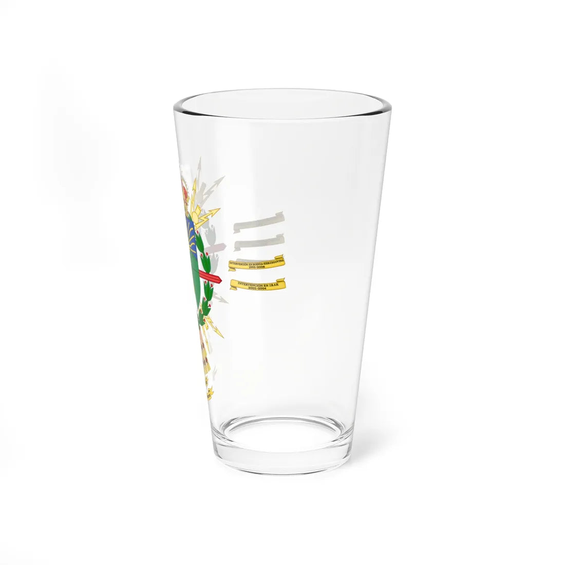 Coat of Arms of the 21st Signals Regiment (Spain) (Coat of Arms) Pint Glass 16oz - Go Mug Yourself