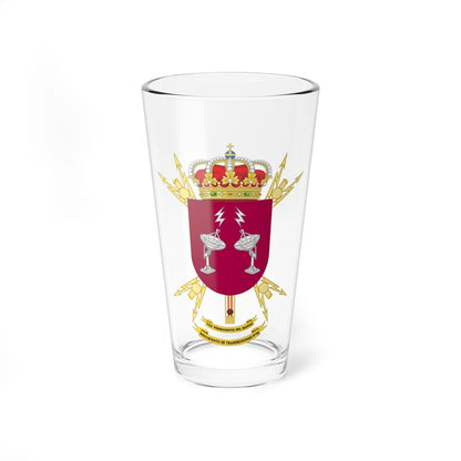 Coat of Arms of the 22nd Signal Regiment (Spain) (Coat of Arms) Pint Glass 16oz 16oz - Go Mug Yourself