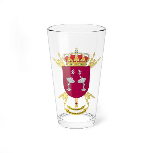 Coat of Arms of the 22nd Signal Regiment (Spain) (Coat of Arms) Pint Glass 16oz 16oz - Go Mug Yourself