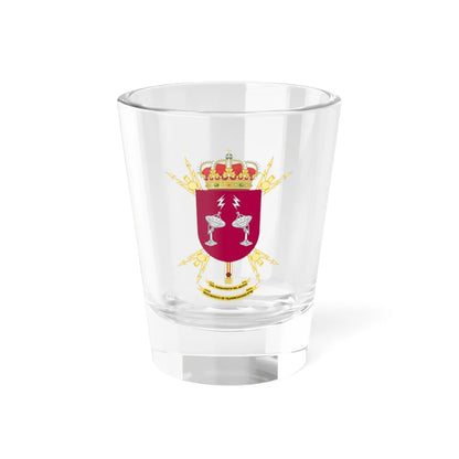 Coat of Arms of the 22nd Signal Regiment (Spain) (Coat of Arms) Shot Glass 1.5oz 1.5oz - Go Mug Yourself