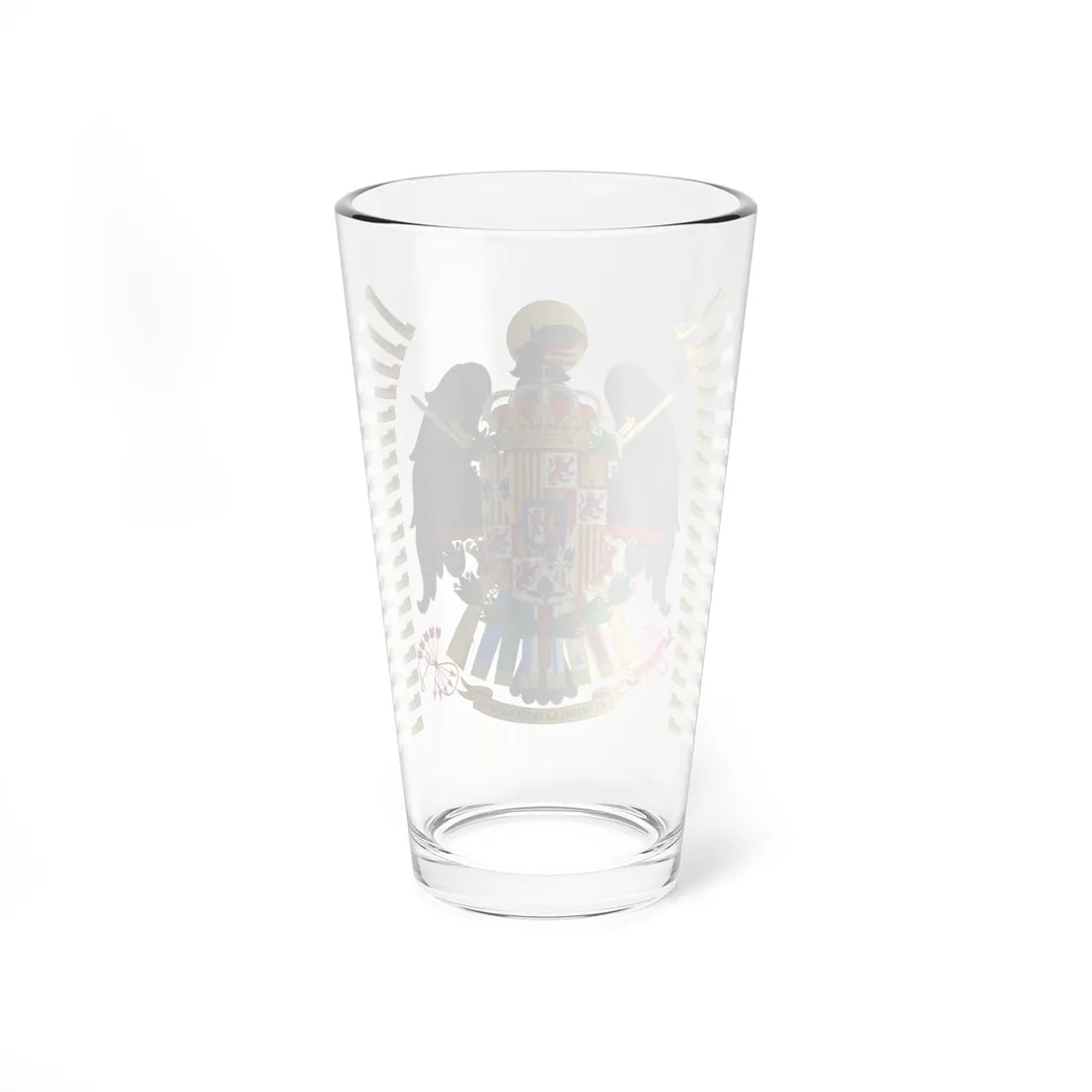 Coat of Arms of the 29th Light Infantry Regiment Isabel la Católica Ornamented variant (Spain) (Coat of Arms) Pint Glass 16oz - Go Mug Yourself