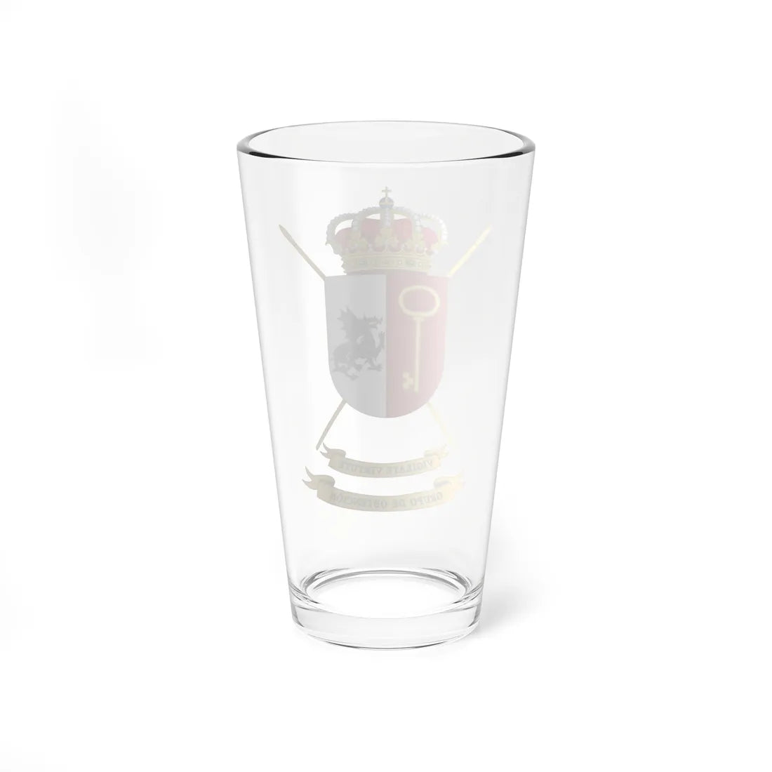 Coat of Arms of the 2nd-1 Long Range Reconnaissance Group (Spain) (Coat of Arms) Pint Glass 16oz - Go Mug Yourself