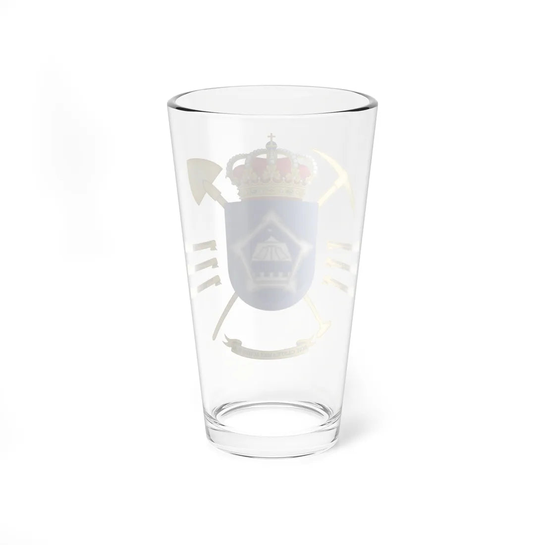 Coat of Arms of the 2nd 11 Camp Building Battalion (Spain) (Coat of Arms) Pint Glass 16oz - Go Mug Yourself