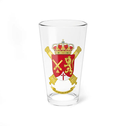 Coat of Arms of the 2nd-11 Field Artillery Battalion (Spain) (Coat of Arms) Pint Glass 16oz 16oz - Go Mug Yourself