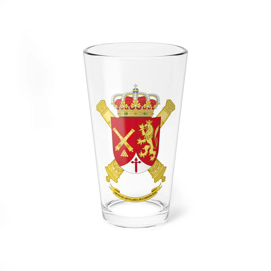 Coat of Arms of the 2nd-11 Field Artillery Battalion (Spain) (Coat of Arms) Pint Glass 16oz 16oz - Go Mug Yourself