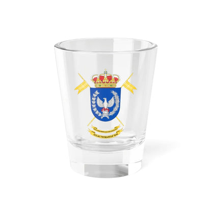 Coat of Arms of the 2nd-11 Light Armored Cavalry Group Numancia (Spain) (Coat of Arms) Shot Glass 1.5oz 1.5oz - Go Mug Yourself