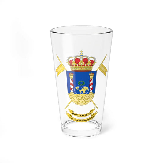 Coat of Arms of the 2nd-11 Mechanized Cavalry Group Húsares Españoles (Spain) (Coat of Arms) Pint Glass 16oz 16oz - Go Mug Yourself