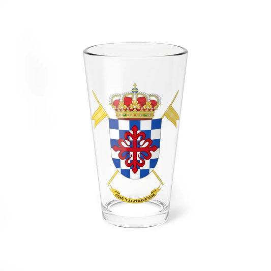 Coat of Arms of the 2nd-16 Armored Cavalry Group Calatrava (Spain) (Coat of Arms) Pint Glass 16oz 16oz - Go Mug Yourself