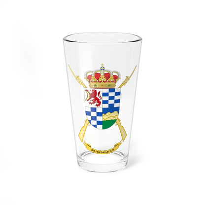 Coat of Arms of the 2nd-31 Protected Infantry Battalion Uad Ras (Spain) (Coat of Arms) Pint Glass 16oz 16oz - Go Mug Yourself