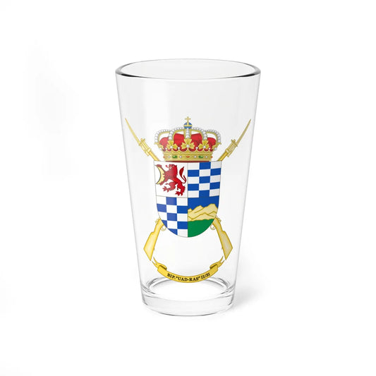 Coat of Arms of the 2nd-31 Protected Infantry Battalion Uad Ras (Spain) (Coat of Arms) Pint Glass 16oz 16oz - Go Mug Yourself