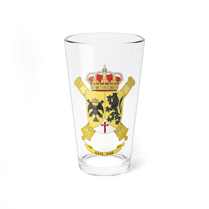 Coat of Arms of the 2nd-63 Information and Location Artillery Battalion (Spain) (Coat of Arms) Pint Glass 16oz 16oz - Go Mug Yourself