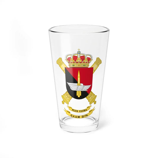 Coat of Arms of the 2nd-74 Air Defence Artillery Group (Spain) (Coat of Arms) Pint Glass 16oz 16oz - Go Mug Yourself