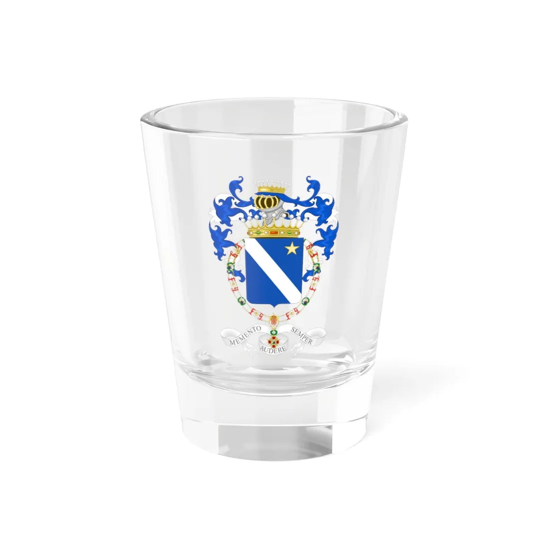 Coat of Arms of the 2nd Count of Cortellazzo and Buccari Order of Isabella the Catholic (Spain) (Coat of Arms) Shot Glass 1.5oz 1.5oz - Go Mug Yourself