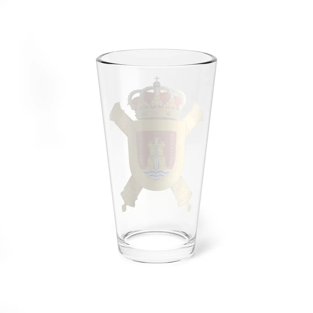 Coat of Arms of the 2nd Mechanized Division Guzmán el Bueno (Spain) (Coat of Arms) Pint Glass 16oz - Go Mug Yourself