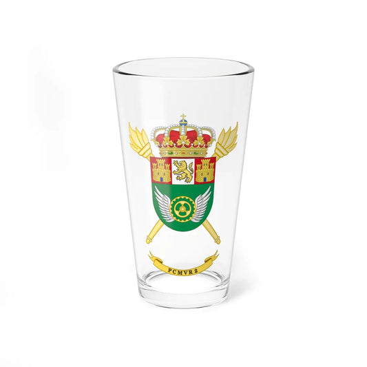 Coat of Arms of the 2nd PCMVR (Spain) (Coat of Arms) Pint Glass 16oz 16oz - Go Mug Yourself