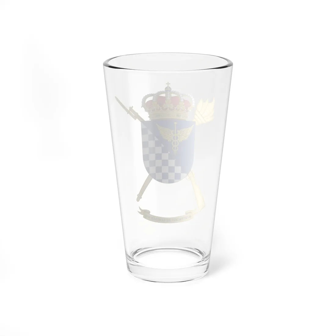 Coat of Arms of the 2nd Spanish Army Health Services Group (Spain) (Coat of Arms) Pint Glass 16oz - Go Mug Yourself