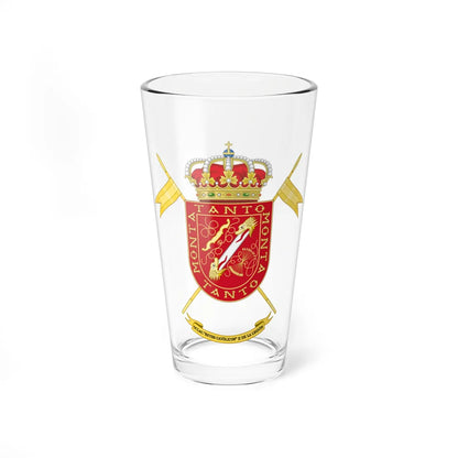 Coat of Arms of the 2nd Spanish Legion Light Armored Cavalry Group Catholic Monarchs (Spain) (Coat of Arms) Pint Glass 16oz 16oz - Go Mug Yourself