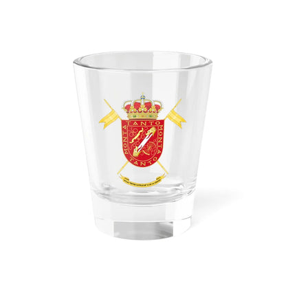 Coat of Arms of the 2nd Spanish Legion Light Armored Cavalry Group Catholic Monarchs (Spain) (Coat of Arms) Shot Glass 1.5oz 1.5oz - Go Mug Yourself