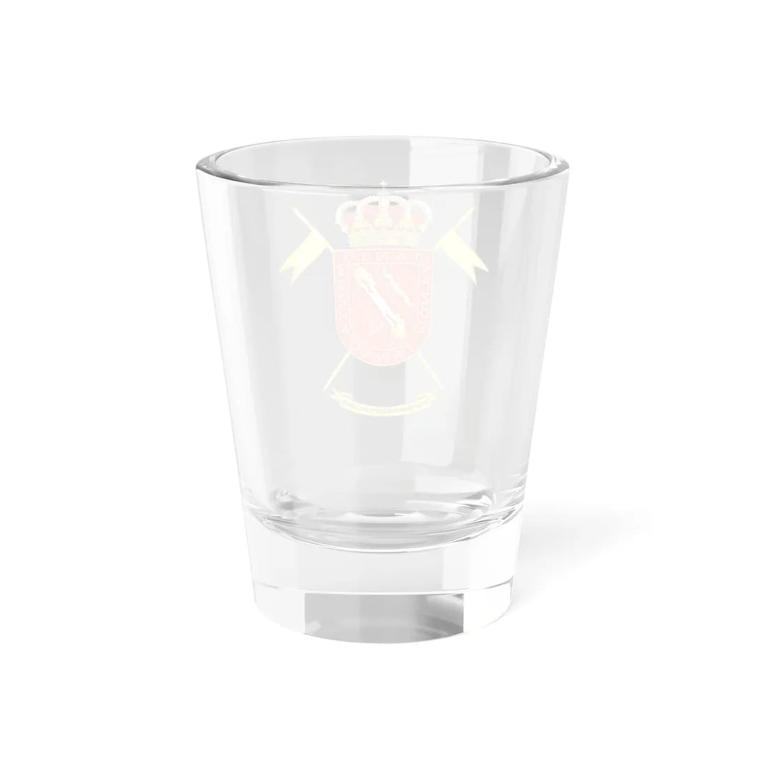 Coat of Arms of the 2nd Spanish Legion Light Armored Cavalry Group Catholic Monarchs (Spain) (Coat of Arms) Shot Glass 1.5oz - Go Mug Yourself