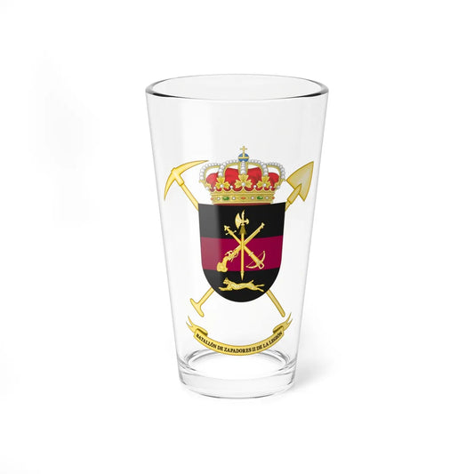 Coat of Arms of the 2nd Spanish Legion Military Engineering Batalion (Spain) (Coat of Arms) Pint Glass 16oz 16oz - Go Mug Yourself