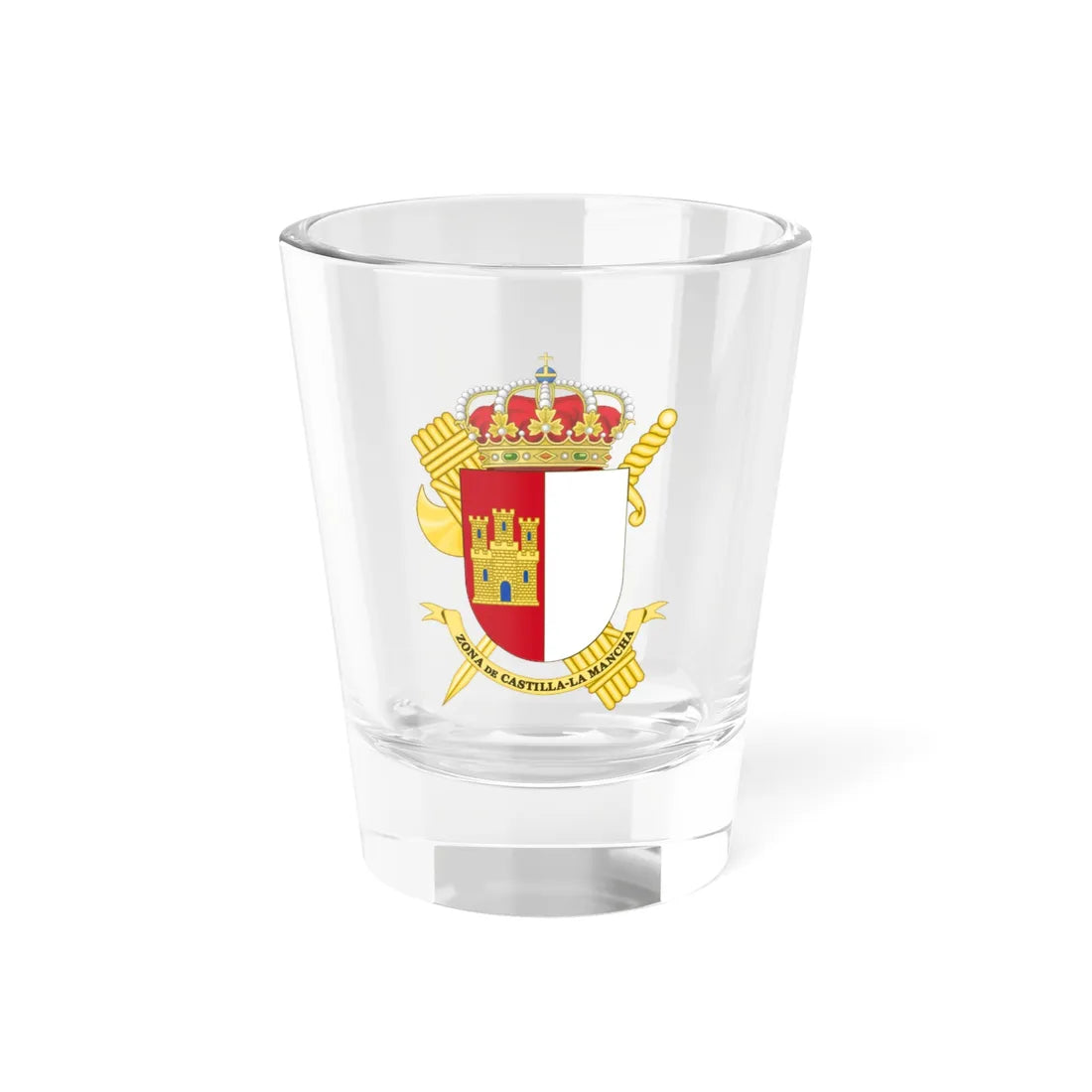 Coat of Arms of the 2nd Zone of the Guardia Civil - CastileLa Mancha (Spain) (Coat of Arms) Shot Glass 1.5oz 1.5oz - Go Mug Yourself
