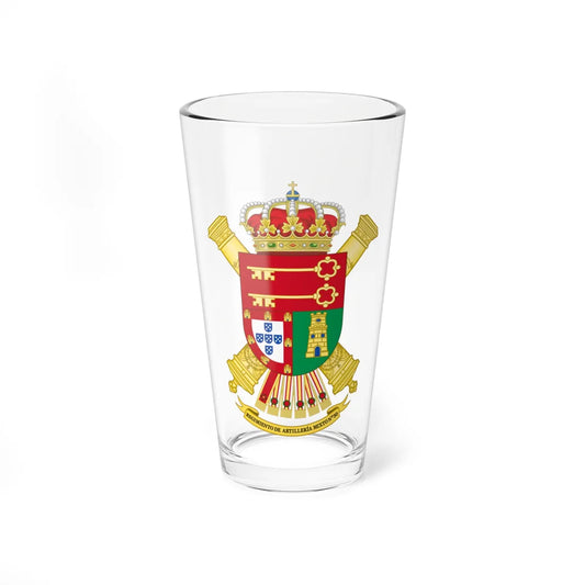 Coat of Arms of the 30th Mixed Artillery Regiment (Spain) (Coat of Arms) Pint Glass 16oz 16oz - Go Mug Yourself