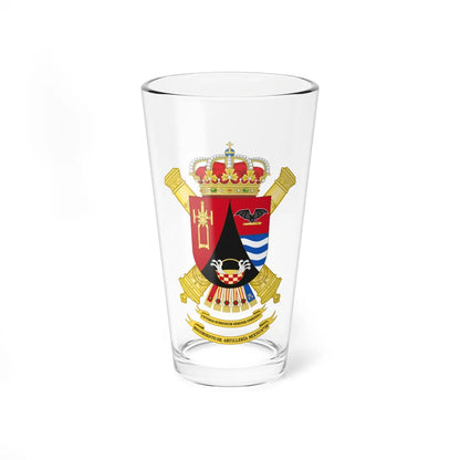 Coat of Arms of the 32nd Mixed Artillery Regiment (Spain) (Coat of Arms) Pint Glass 16oz 16oz - Go Mug Yourself