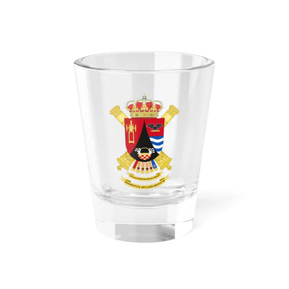Coat of Arms of the 32nd Mixed Artillery Regiment (Spain) (Coat of Arms) Shot Glass 1.5oz 1.5oz - Go Mug Yourself