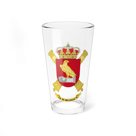 Coat of Arms of the 3rd-74 Repair Unit (Spain) (Coat of Arms) Pint Glass 16oz 16oz - Go Mug Yourself