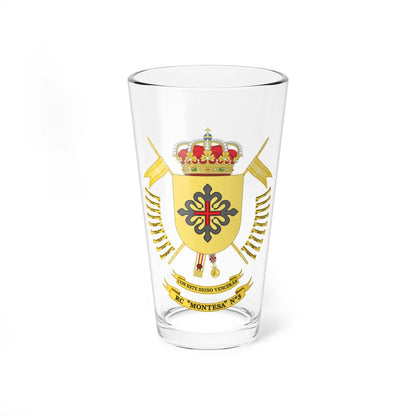 Coat of Arms of the 3rd Cavalry Regiment Montesa (Spain) (Coat of Arms) Pint Glass 16oz 16oz - Go Mug Yourself