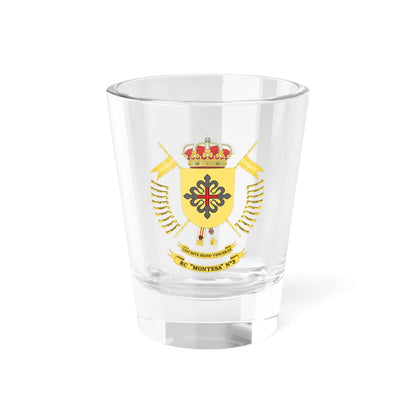 Coat of Arms of the 3rd Cavalry Regiment Montesa (Spain) (Coat of Arms) Shot Glass 1.5oz 1.5oz - Go Mug Yourself