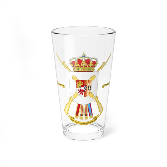 Coat of Arms of the 3rd Spanish Legion Tercio Don Juan de Austria (Spain) (Coat of Arms) Pint Glass 16oz 16oz - Go Mug Yourself