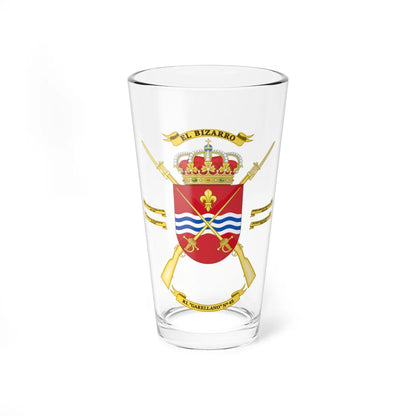 Coat of Arms of the 45th Infantry Regiment Garellano (Spain) (Coat of Arms) Pint Glass 16oz 16oz - Go Mug Yourself