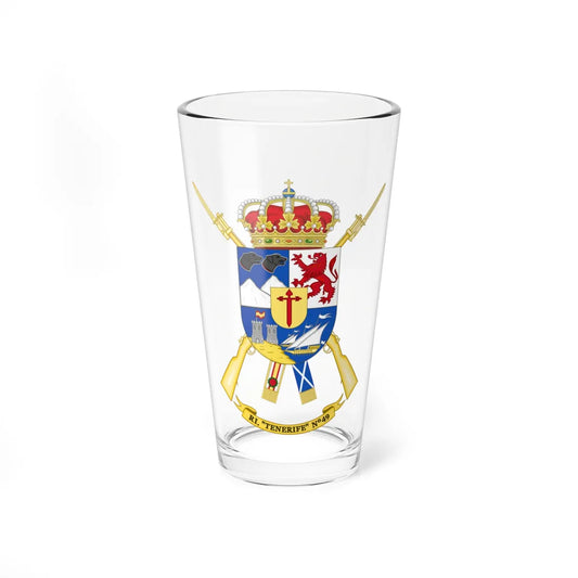 Coat of Arms of the 49th Infantry Regiment Tenerife (Spain) (Coat of Arms) Pint Glass 16oz 16oz - Go Mug Yourself