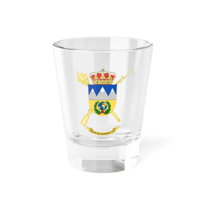 Coat of Arms of the 4th-3 Spanish Army Health Services Group (Spain) (Coat of Arms) Shot Glass 1.5oz 1.5oz - Go Mug Yourself