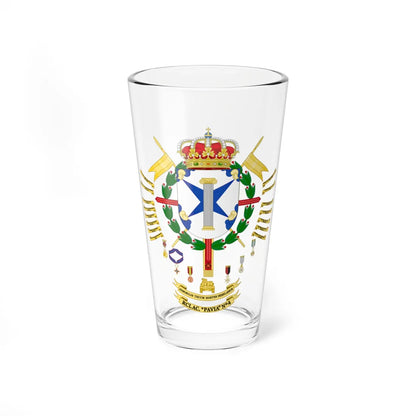 Coat of Arms of the 4th Armored Cavalry Regiment Pavia (Spain) (Coat of Arms) Pint Glass 16oz 16oz - Go Mug Yourself