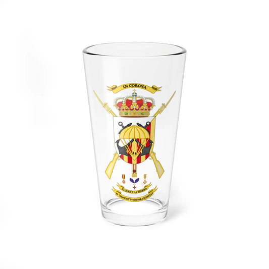 Coat of Arms of the 4th Parachute Infantry Regiment Napoles (Spain) (Coat of Arms) Pint Glass 16oz 16oz - Go Mug Yourself