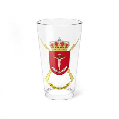 Coat of Arms of the 4th Spanish Legion Flag Cristo de Lepanto (Spain) (Coat of Arms) Pint Glass 16oz 16oz - Go Mug Yourself