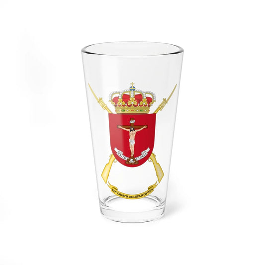 Coat of Arms of the 4th Spanish Legion Flag Cristo de Lepanto (Spain) (Coat of Arms) Pint Glass 16oz 16oz - Go Mug Yourself