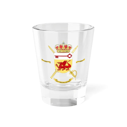 Coat of Arms of the 4th Special Operations Group Tercio del Ampurdán (Spain) (Coat of Arms) Shot Glass 1.5oz 1.5oz - Go Mug Yourself
