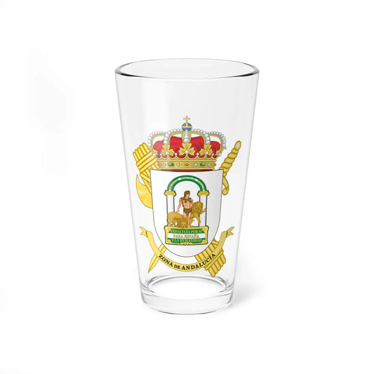 Coat of Arms of the 4th Zone of the Guardia Civil - Andalusia (Spain) (Coat of Arms) Pint Glass 16oz 16oz - Go Mug Yourself