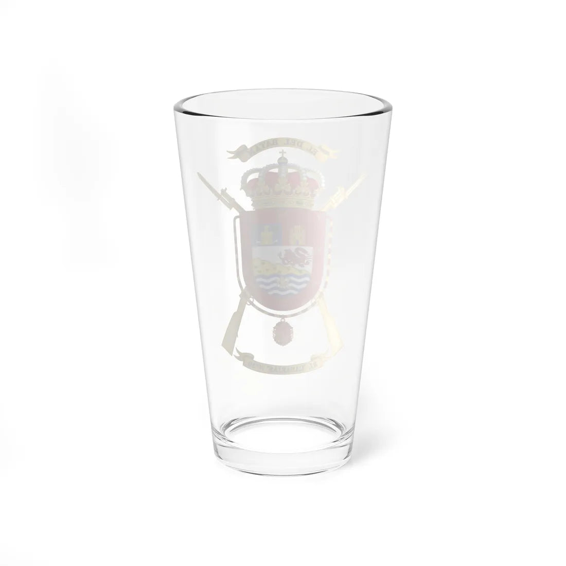Coat of Arms of the 50th Infantry Regiment Canarias Common variant (Spain) (Coat of Arms) Pint Glass 16oz - Go Mug Yourself