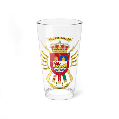 Coat of Arms of the 50th Infantry Regiment Canarias (Spain) (Coat of Arms) Pint Glass 16oz 16oz - Go Mug Yourself