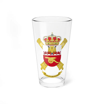 Coat of Arms of the 5th Field Artillery Battalion (Spain) (Coat of Arms) Pint Glass 16oz 16oz - Go Mug Yourself