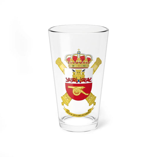 Coat of Arms of the 5th Field Artillery Battalion (Spain) (Coat of Arms) Pint Glass 16oz 16oz - Go Mug Yourself