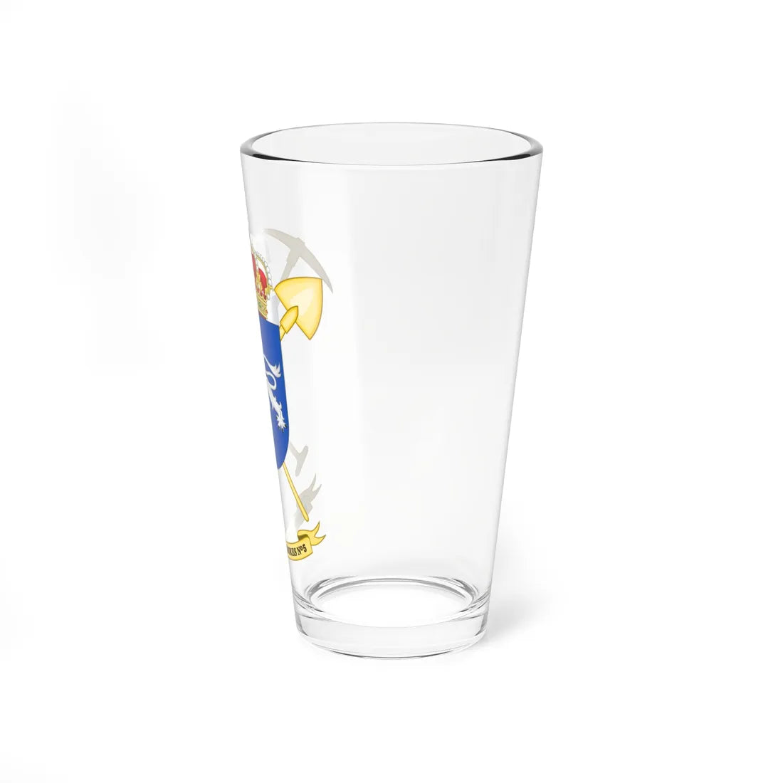 Coat of Arms of the 5th Military Engineering Unit (Spain) (Coat of Arms) Pint Glass 16oz - Go Mug Yourself