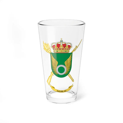 Coat of Arms of the 61st Logistics Support Group (Spain) (Coat of Arms) Pint Glass 16oz 16oz - Go Mug Yourself