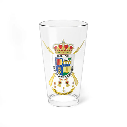 Coat of Arms of the 62nd Infantry Regiment Arapiles (Spain) (Coat of Arms) Pint Glass 16oz 16oz - Go Mug Yourself
